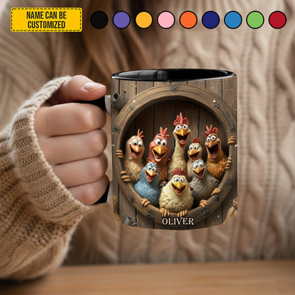 Chicken Funny - Personalized Funny Accent Mug