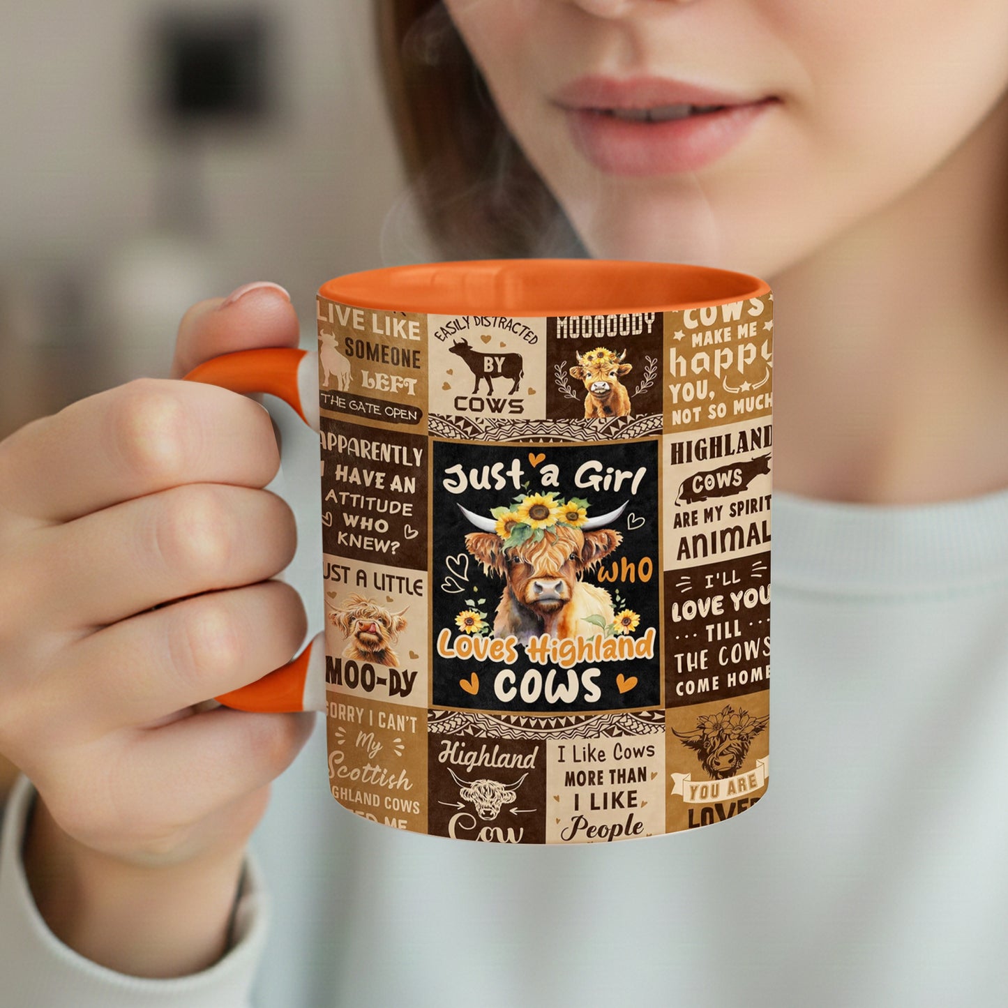 Love Cows - Adorable Cow Collage Accent Mug