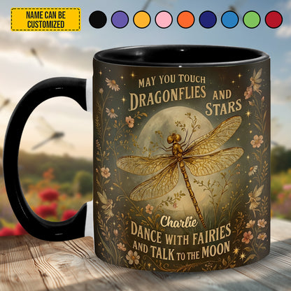 May You Tough Dragonflies - Personalized Dragonfly Accent Mug