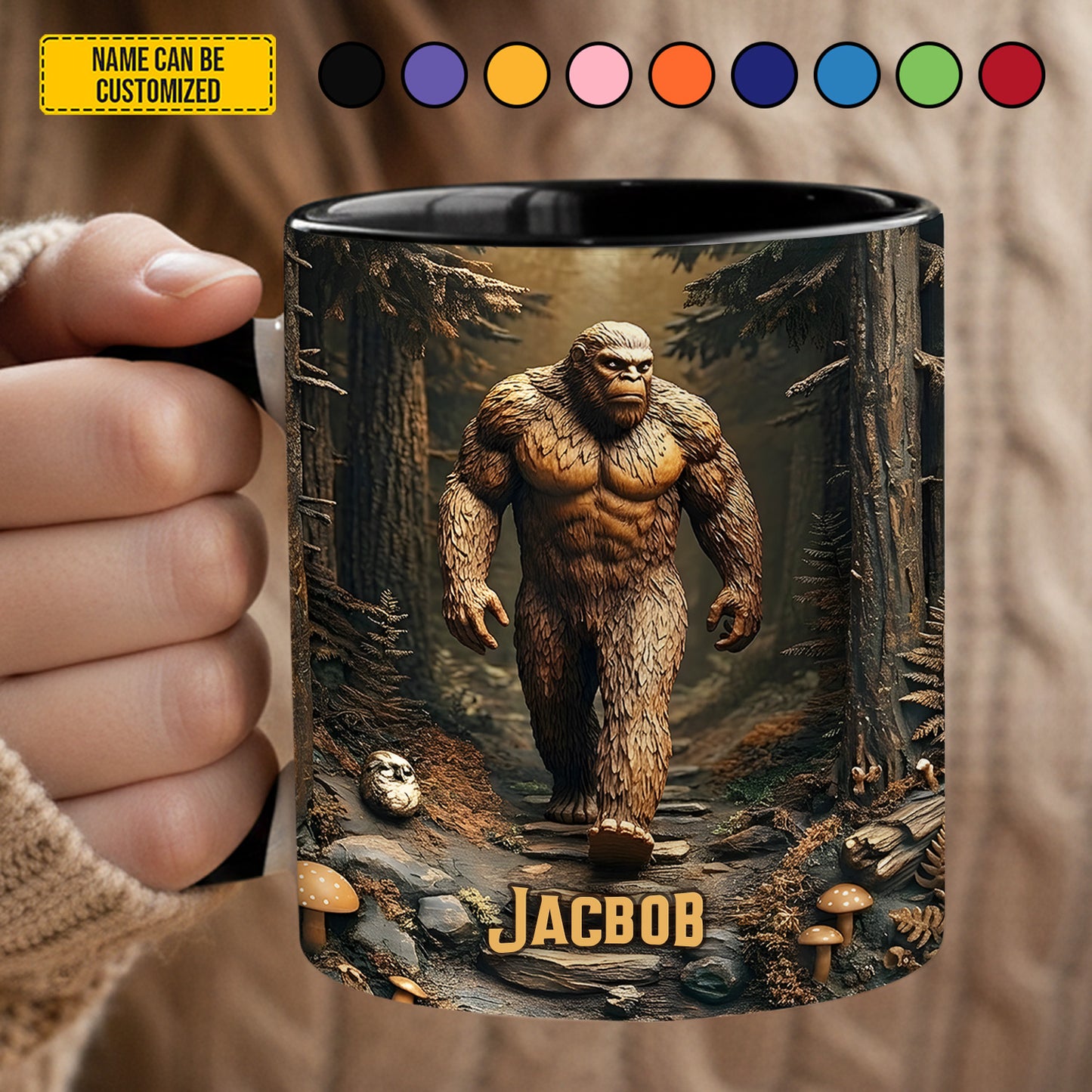 Forest Guardian – Personalized Bigfoot Accent Mug