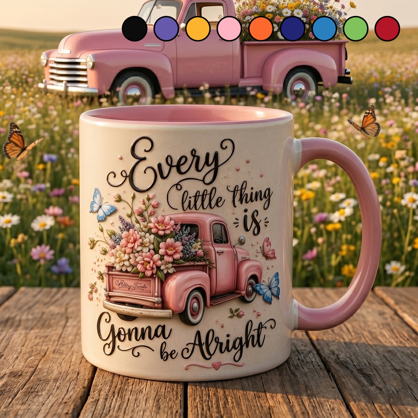 Every Little Thing Is Gonna Be Alright - Truck Accent Mug