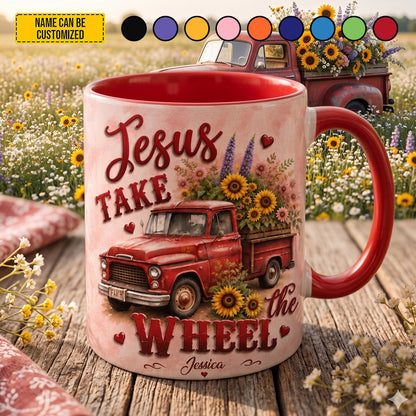 Jesus Take The Wheel - Personalized Country Truck Accent Mug
