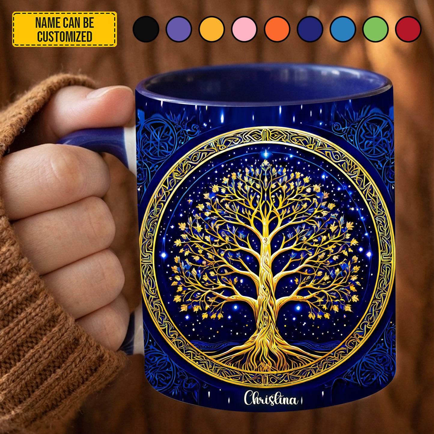 Personalized Tree Of Life Accent Mug