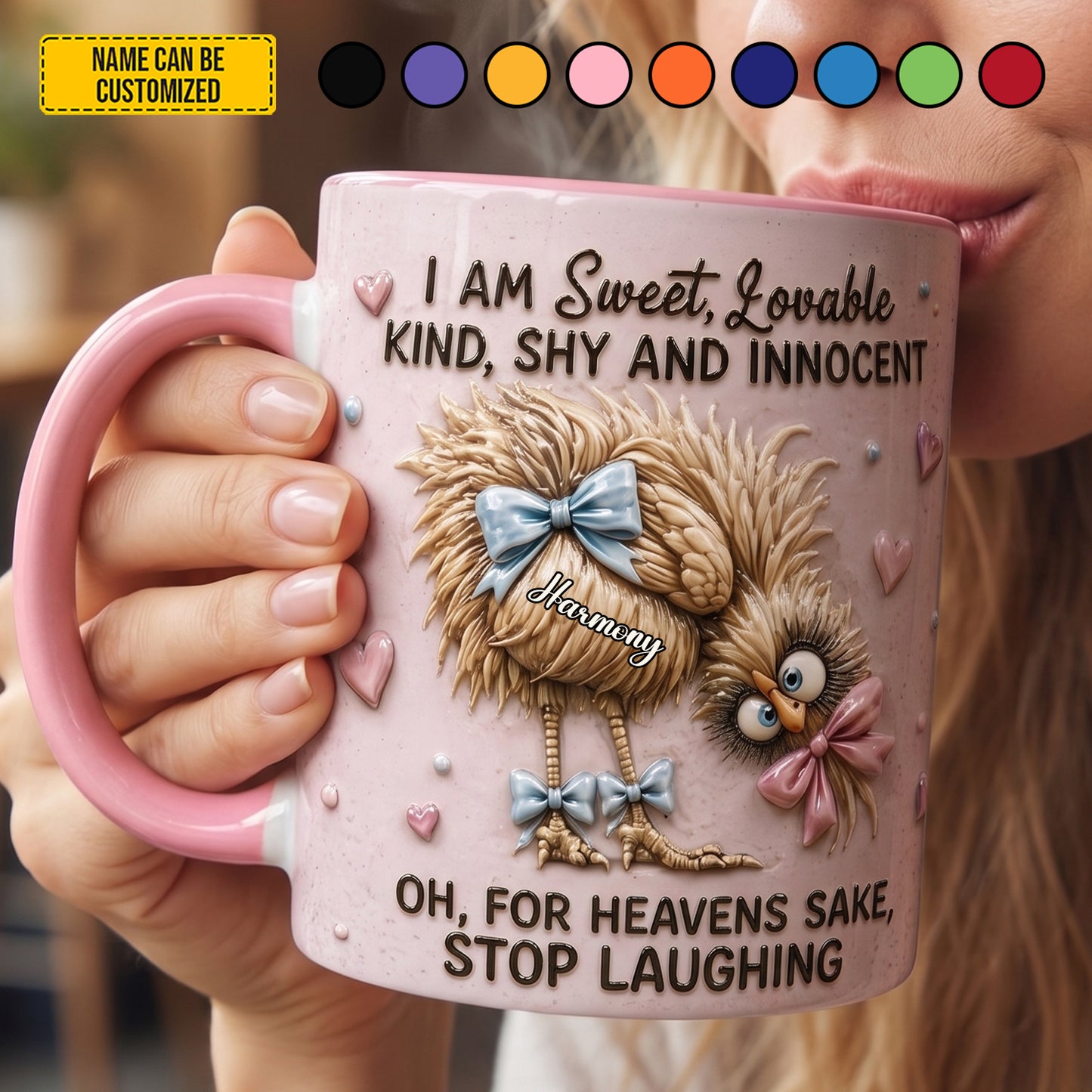 I Am Sweet Loveable - Personalized Chicken Accent Mug