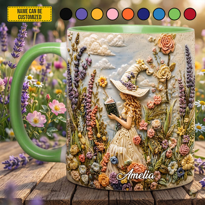 Beautiful Witch Flowers - Personalized Witch Accent Mug