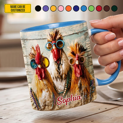 Personalized Funny Chicken Accent Mug