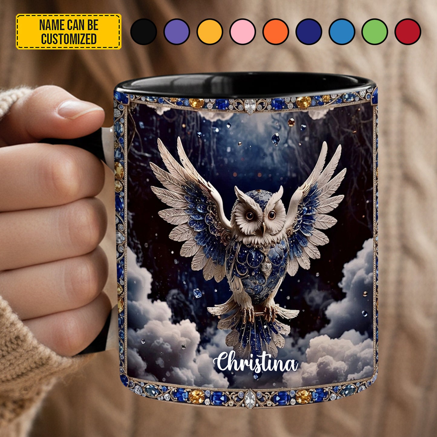 Personalized Mystic Owl Accent Mug