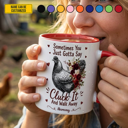 Cluck It - Personalized Chicken Accent Mug