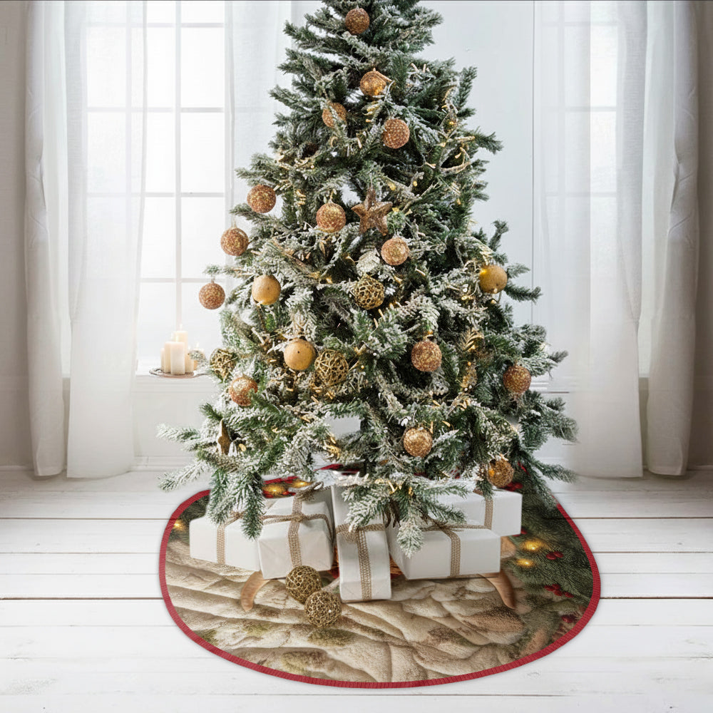 Personalized Highland Cow Shaped Tree Skirt