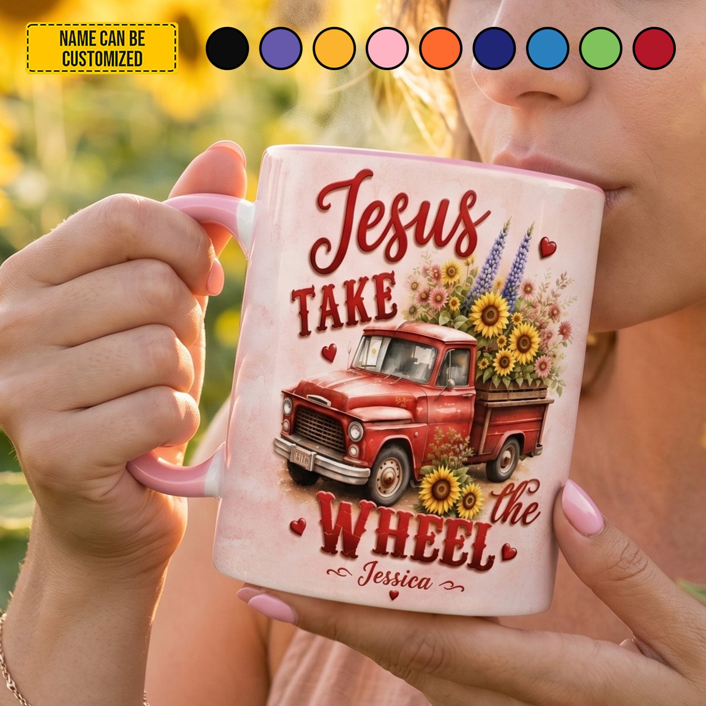 Jesus Take The Wheel - Personalized Country Truck Accent Mug