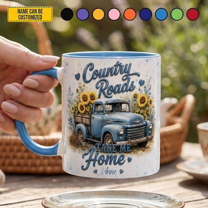 Countryroads Take Me Home - Personalized Truck Accent Mug