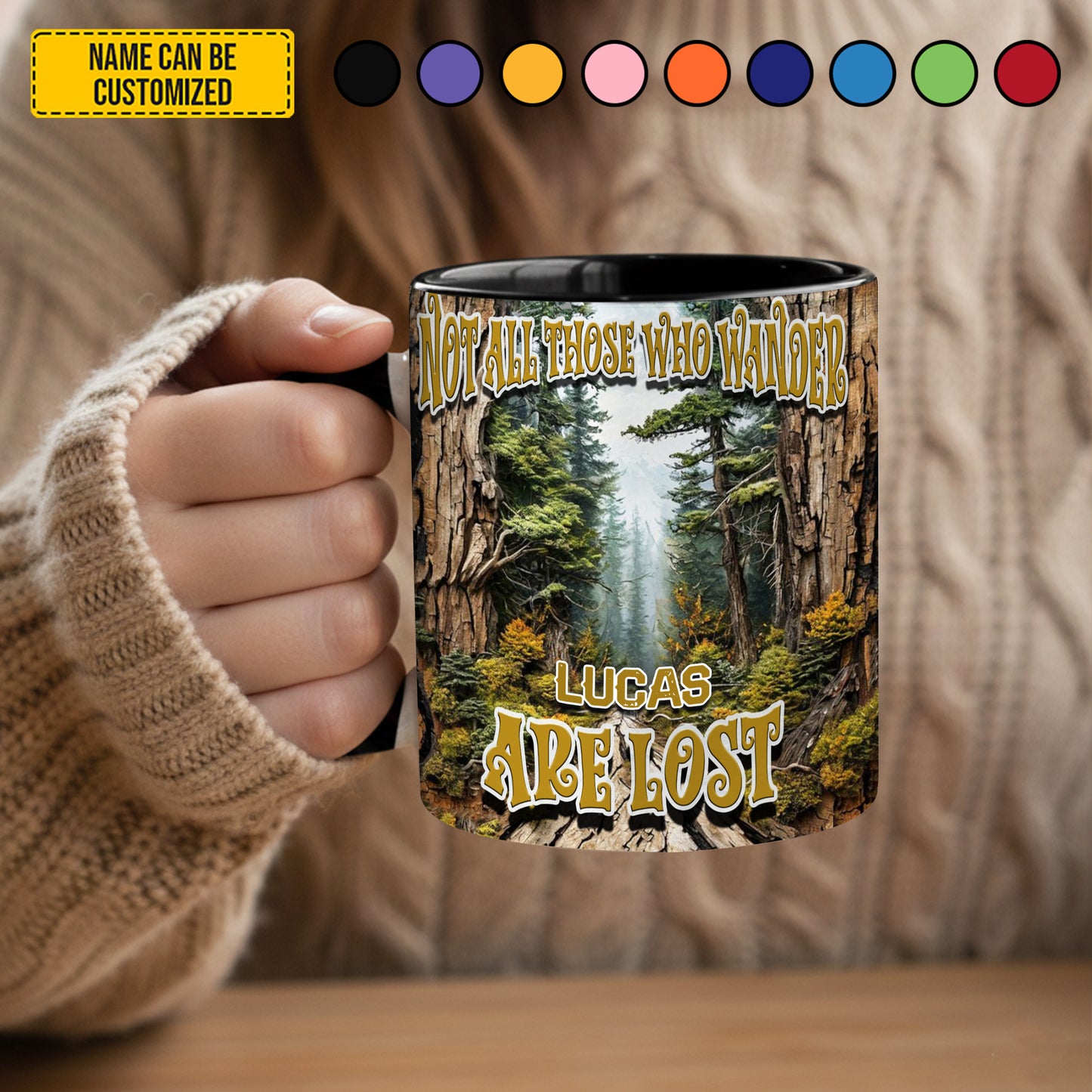 Not All Those Who Wander Are Lost - Personalized Camping Accent Mug