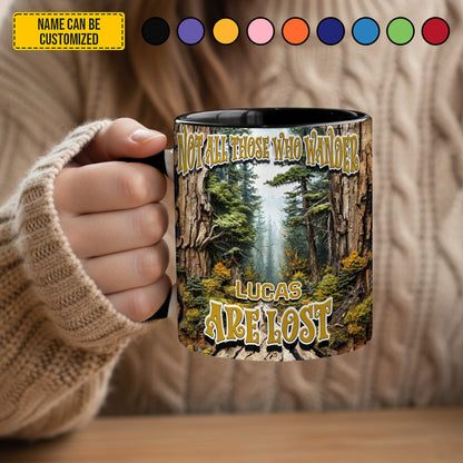 Not All Those Who Wander Are Lost - Personalized Camping Accent Mug