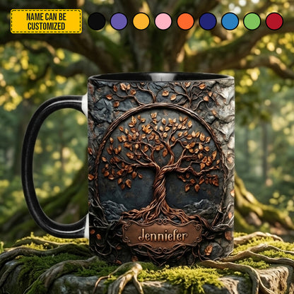 Tree Of Life - Personalized Hippie Accent Mug