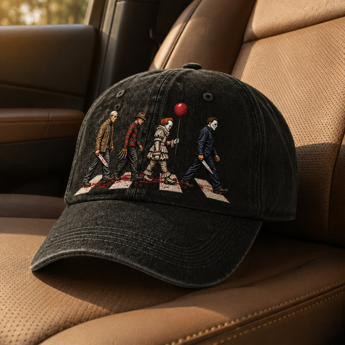 Horror Legends Abbey Road Hat – Classic Slasher Icons Halloween Gift