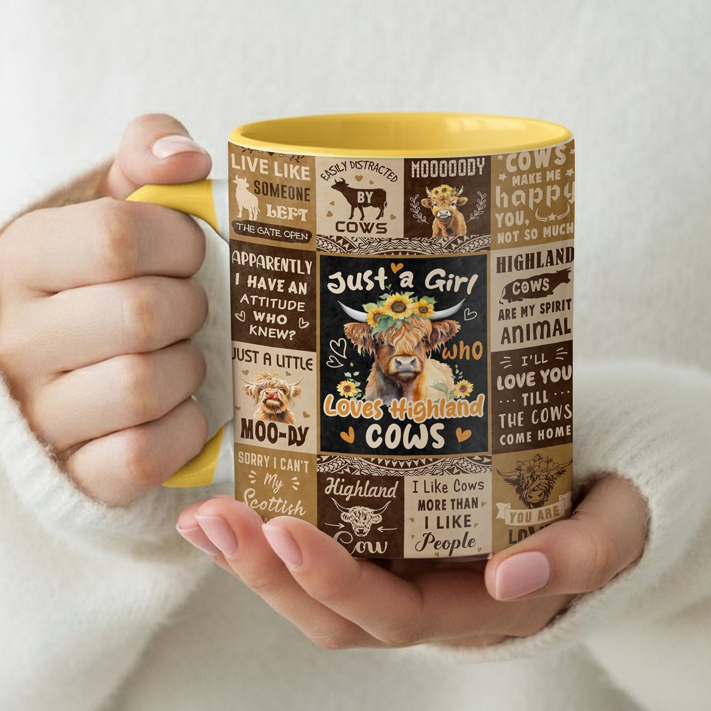 Love Cows - Adorable Cow Collage Accent Mug