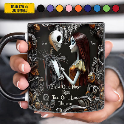 Personalized Cute Gothic Couple Accent Mug