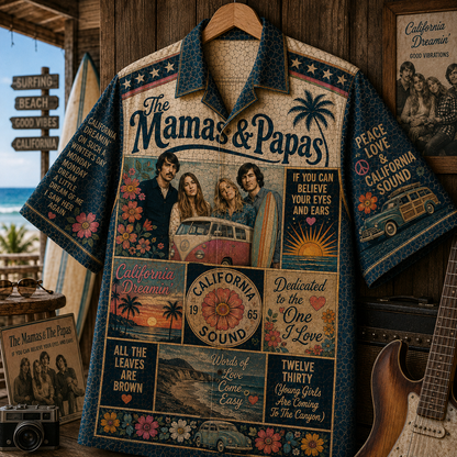 The Mamas & The Papas Hawaiian Shirt - Vintage Music Fan Gift