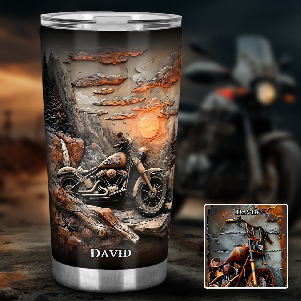 Never Underestimate An Old Man With A Motorcycle - Personalized Biker Tumbler