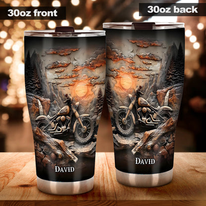 Never Underestimate An Old Man With A Motorcycle - Personalized Biker Tumbler