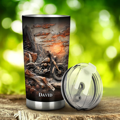 Never Underestimate An Old Man With A Motorcycle - Personalized Biker Tumbler