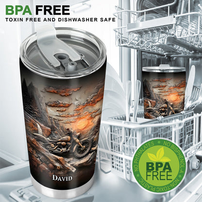 Never Underestimate An Old Man With A Motorcycle - Personalized Biker Tumbler