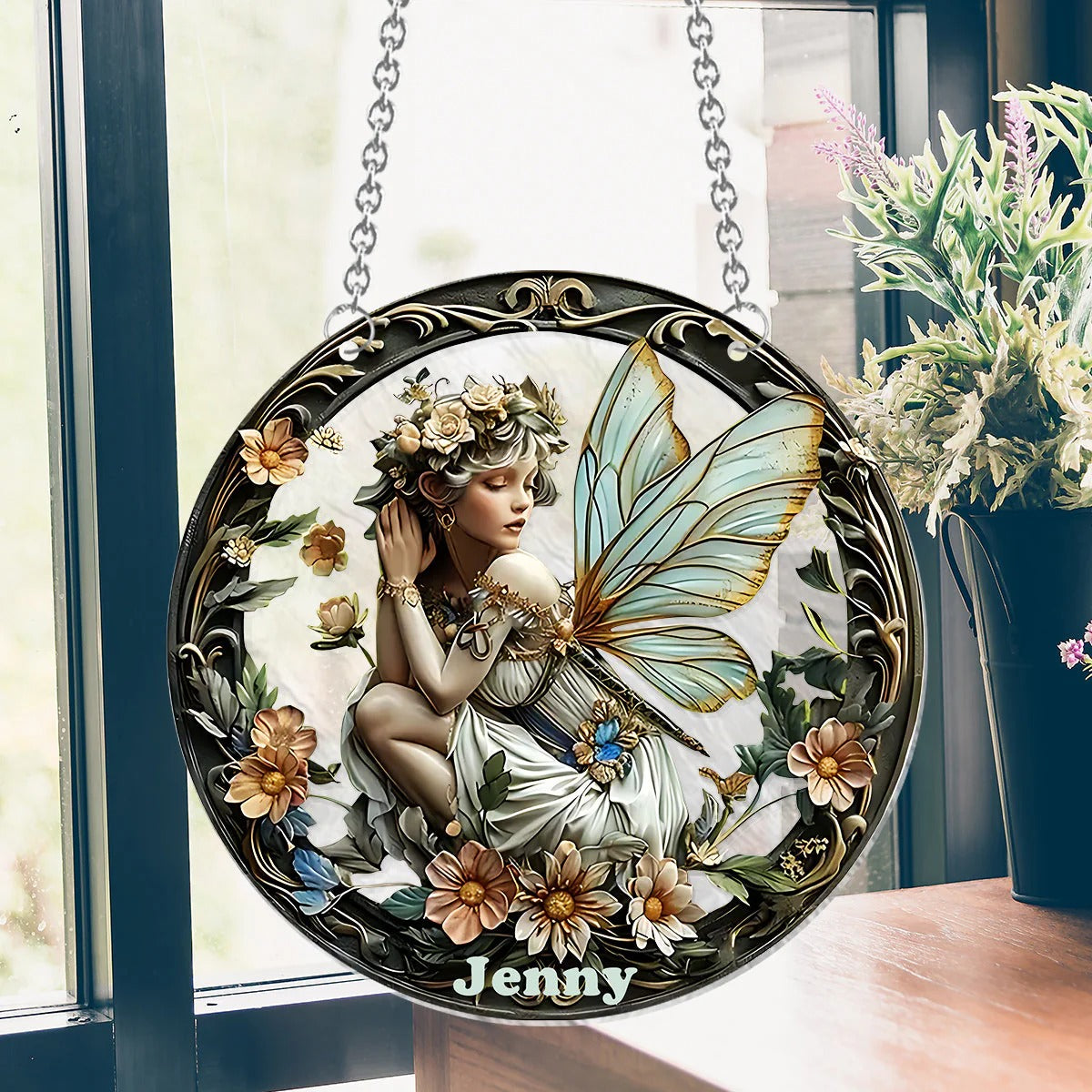 Your Garden Stained Glass - Personalized Gardening Window Hanging Suncatcher