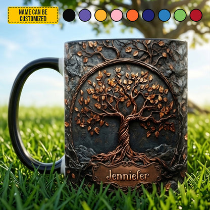 Tree Of Life - Personalized Hippie Accent Mug