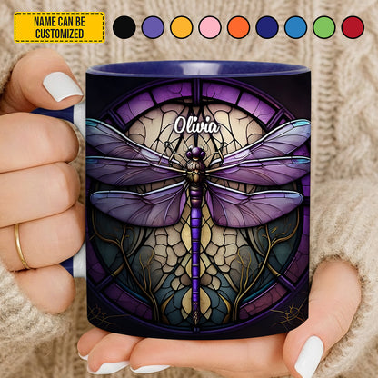 Love Dragonfly - Personalized Dragonfly Accent Mug