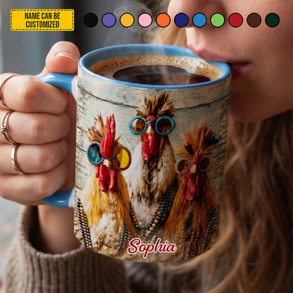 Personalized Funny Chicken Accent Mug