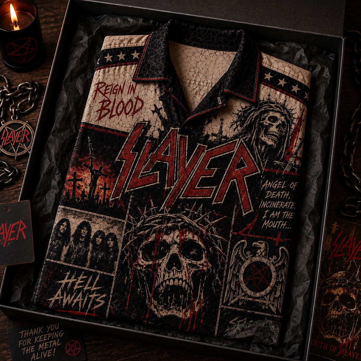 Slayer Hawaiian Shirt - Vintage Music Fan Gift