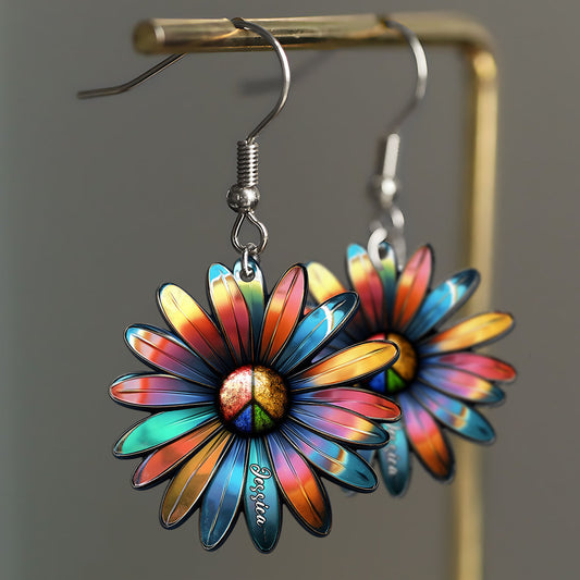 Hippie Flower - Personalized Hippie Earrings