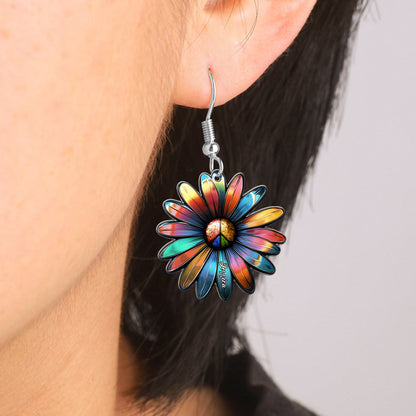 Hippie Flower - Personalized Hippie Earrings
