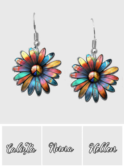 Hippie Flower - Personalized Hippie Earrings