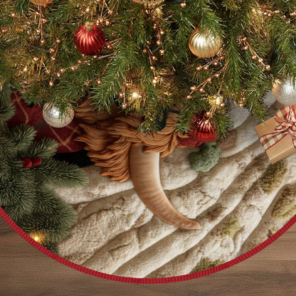 Personalized Highland Cow Shaped Tree Skirt