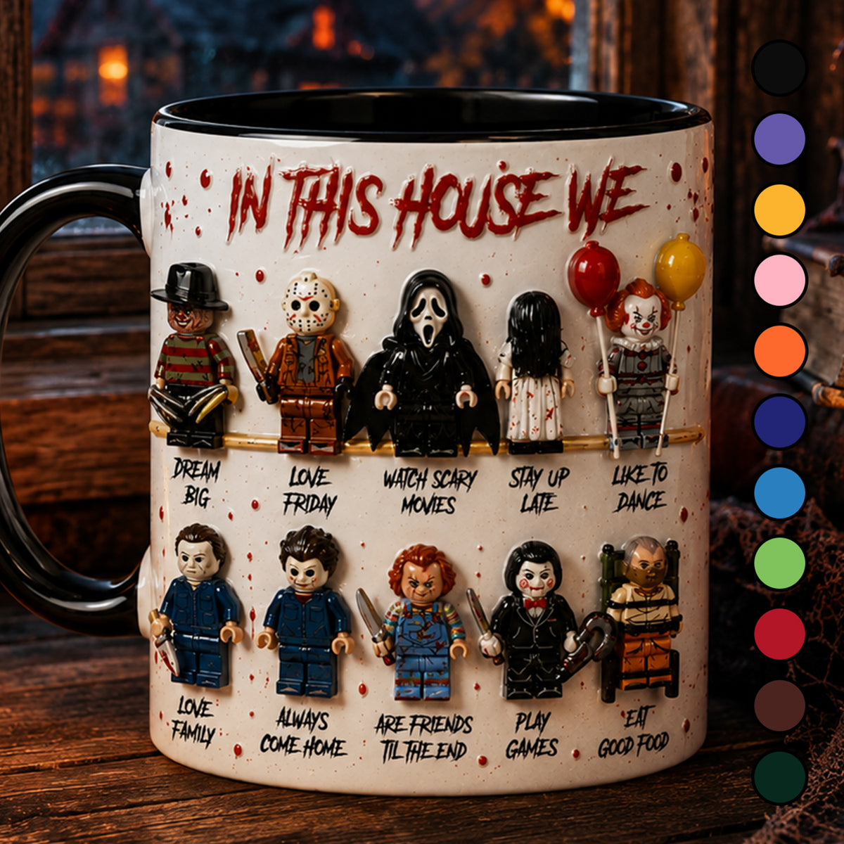 Halloween Horror Movie Characters Mug