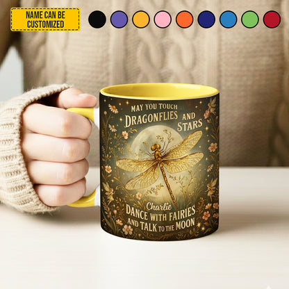 May You Tough Dragonflies - Personalized Dragonfly Accent Mug