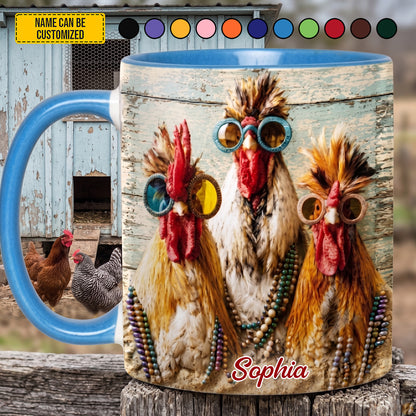 Personalized Funny Chicken Accent Mug
