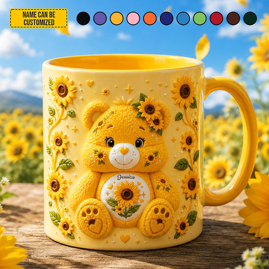 Personalized Cute Bear Accent Mug