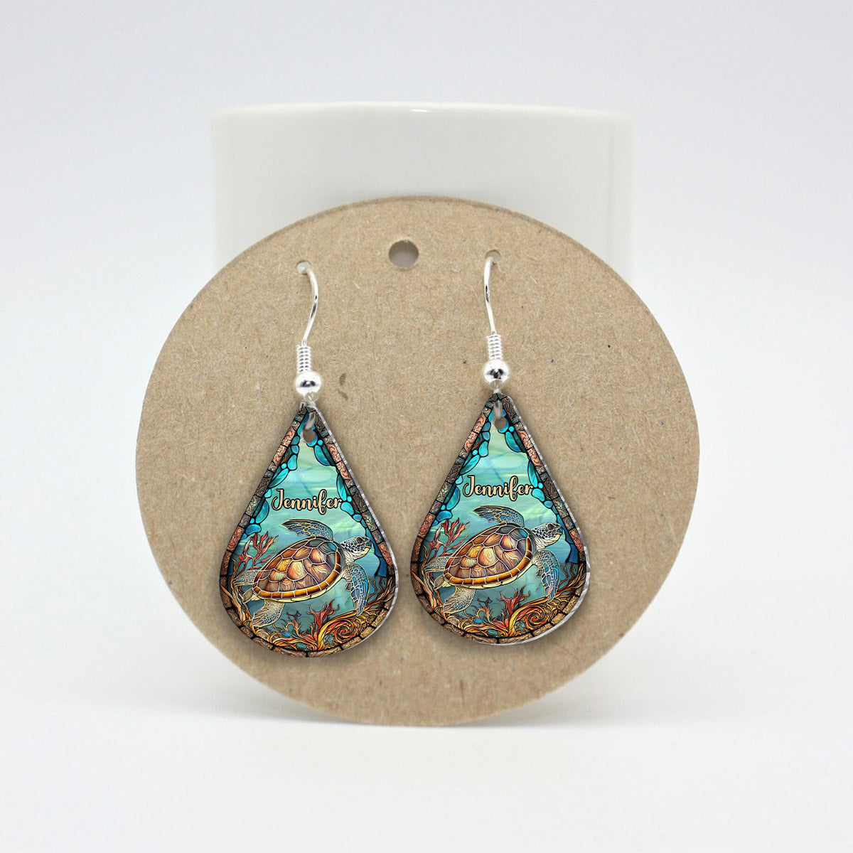 Cute Turtle - Personalized Turtle Earrings