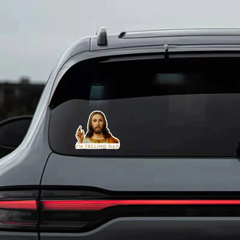 I'm Telling Dad - Jesus Sticker