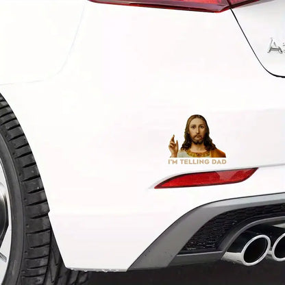 I'm Telling Dad - Jesus Sticker