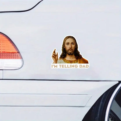 I'm Telling Dad - Jesus Sticker