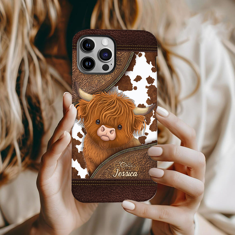 Love Highland Cow - Personalized Full Print Phone Case