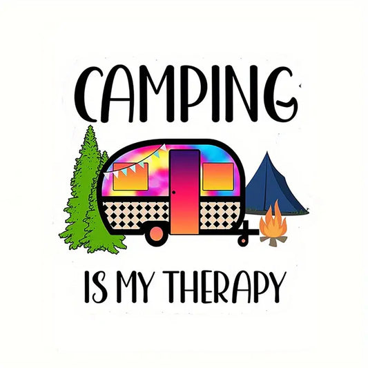 Vibrant 'Camping Is My Relax' Vinyl Sticker