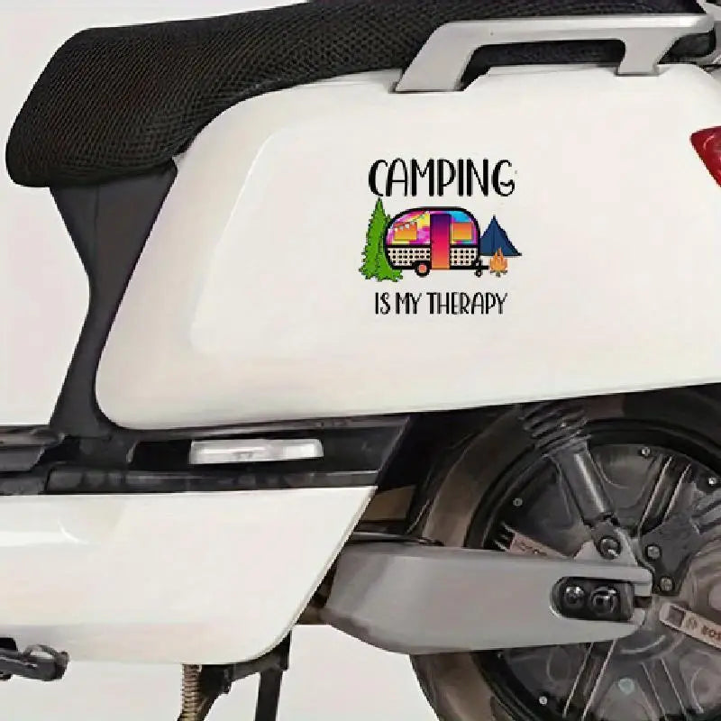 Vibrant 'Camping Is My Relax' Vinyl Sticker