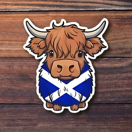 Cute Scottish Highland Cow Sticker