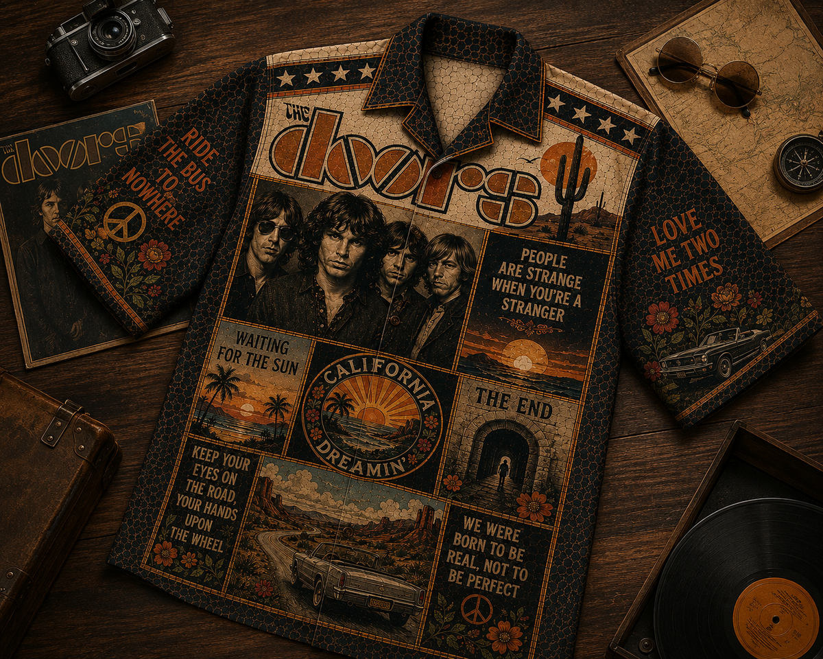 The Doors Hawaiian Shirt - Vintage Music Fan Gift