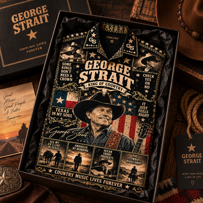 George Strait Hawaiian Shirt - Vintage Country Music Fan Gift 2
