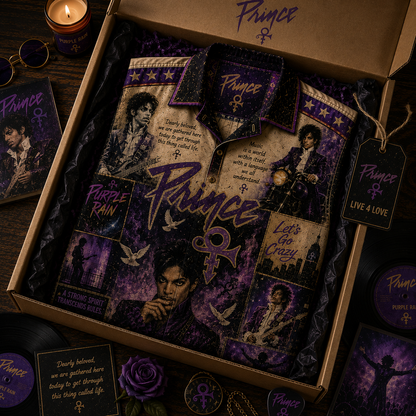 Purple Prince Hawaiian Shirt - Vintage Music Fan Gift